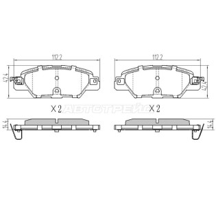 Колодки тормозные зад MAZDA CX5 15- SAT