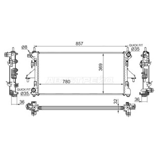 Радиатор FIAT DUCATO/PEUGEOT BOXER/CITROEN JUMPER 2.2TD/3.0 06- HOSU