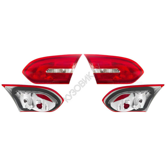 Фонари задние Форд Фокус Ford Focus 3 (2014-) комплект 2 штуки левый и правый DEPO высокое качество