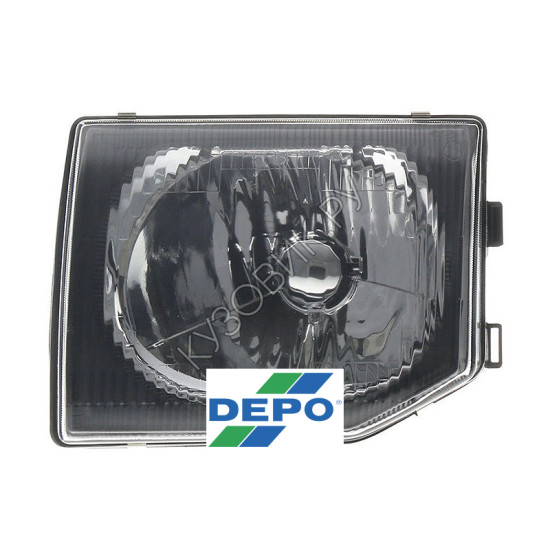 Фара левая Mitsubishi Pajero 2 рестайлинг (1997-1999) DEPO